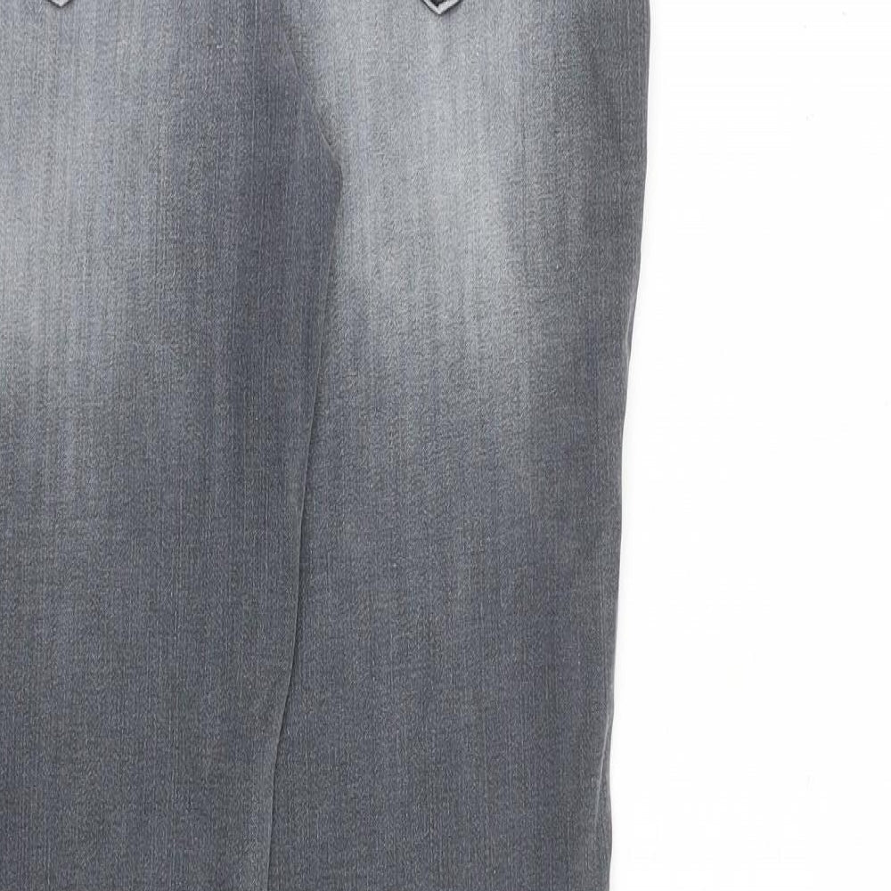 Atelier Gardeur Womens Grey Cotton Skinny Jeans Size 8 L31 in Slim Zip