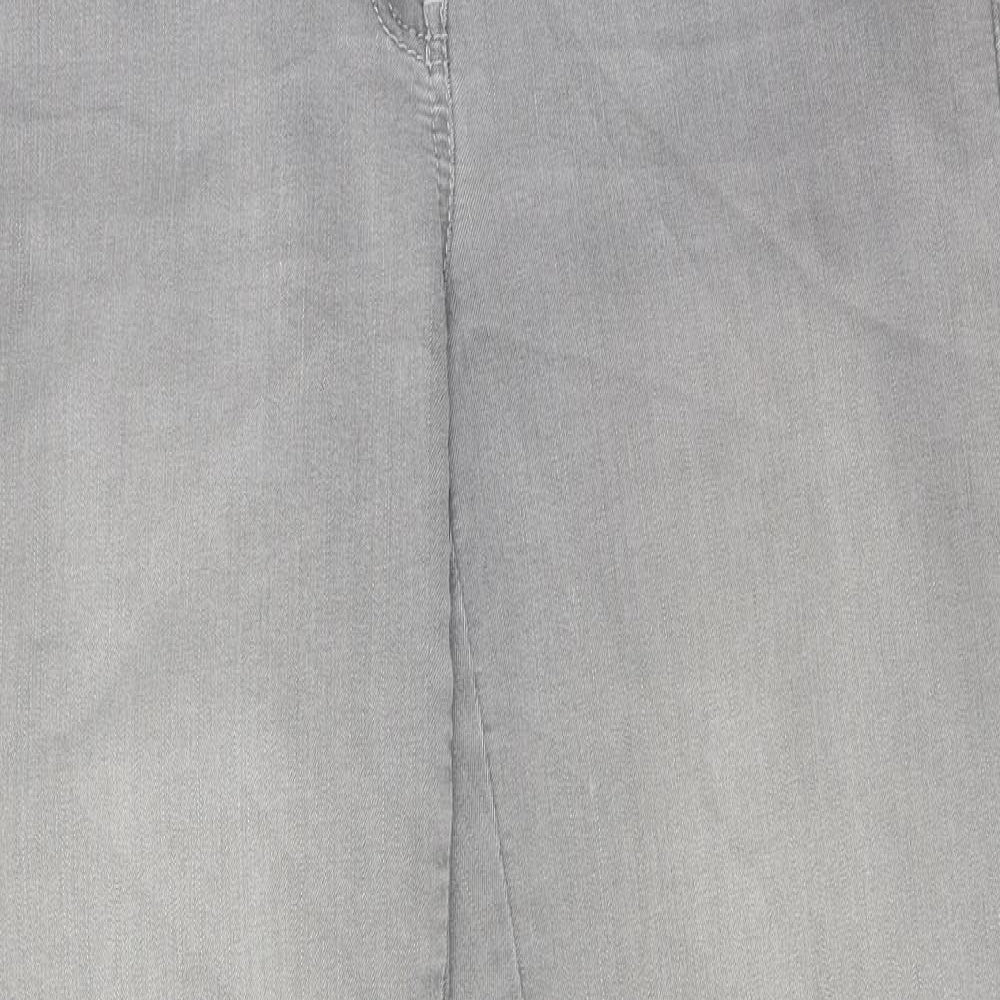 Basler Womens Grey Cotton Skinny Jeans Size 34 in L29 in Regular Zip