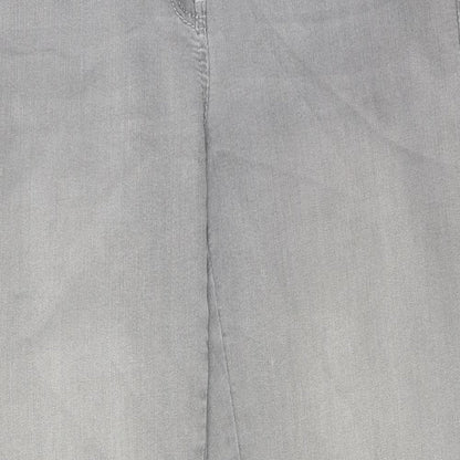 Basler Womens Grey Cotton Skinny Jeans Size 34 in L29 in Regular Zip
