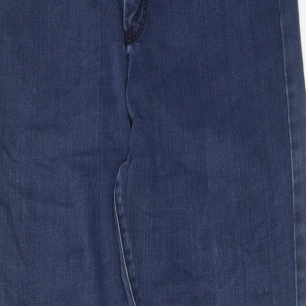 Autograph Womens Blue Cotton Skinny Jeans Size 12 L27 in Regular Zip