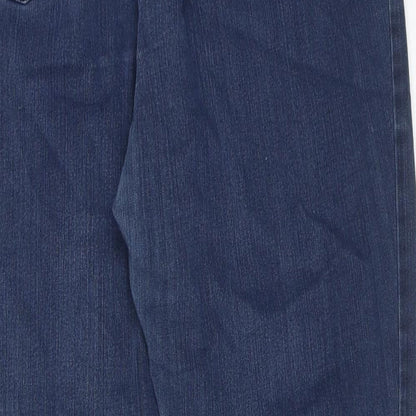 Autograph Womens Blue Cotton Skinny Jeans Size 12 L27 in Regular Zip