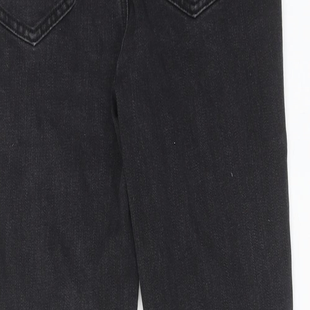 New Look Womens Black Cotton Skinny Jeans Size 10 L26 in Regular Zip - Frayed Hem