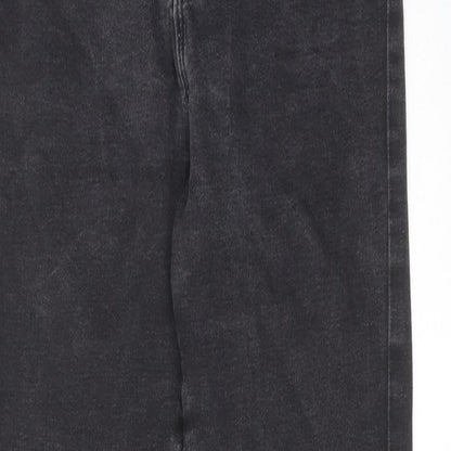 Denim & Co. Womens Grey Cotton Skinny Jeans Size 14 L27 in Regular Zip