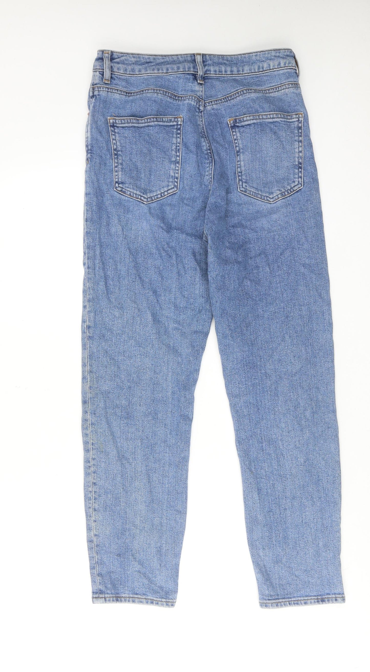 ASOS Womens Blue Cotton Tapered Jeans Size 28 in L30 in Regular Zip