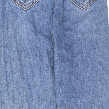 ASOS Womens Blue Cotton Tapered Jeans Size 28 in L30 in Regular Zip