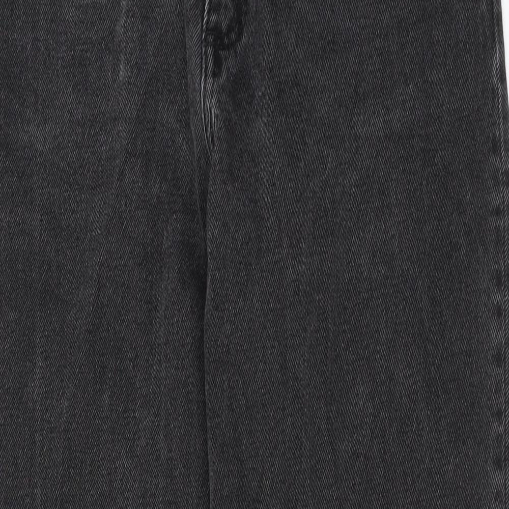 Monki Womens Black Cotton Mom Jeans Size 28 in L28 in Regular Zip