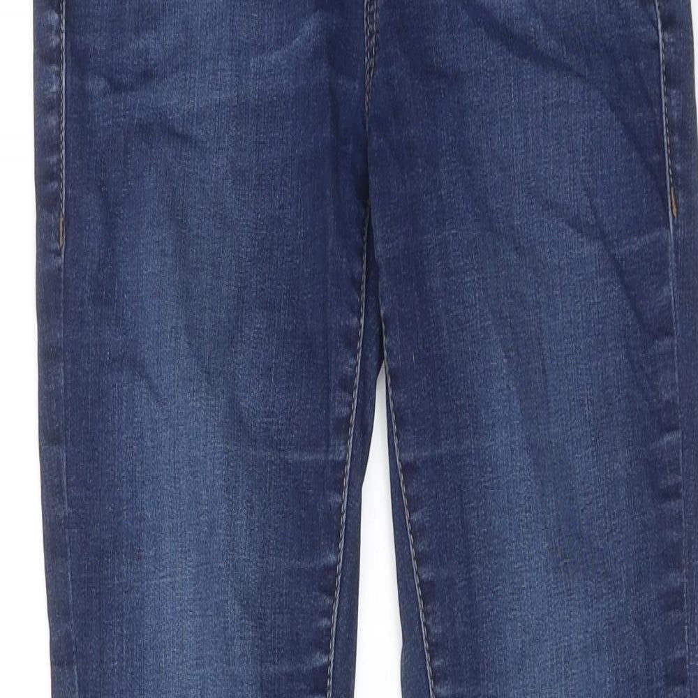 Topshop Womens Blue Cotton Skinny Jeans Size 26 L30 in Regular Zip