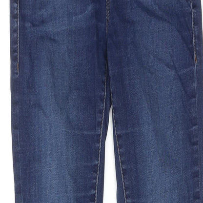 Topshop Womens Blue Cotton Skinny Jeans Size 26 L30 in Regular Zip