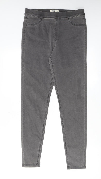 Marks and Spencer Womens Grey Cotton Jegging Jeans Size 10 L27 in Regular