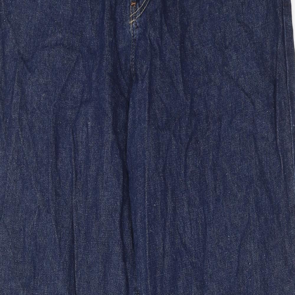 Wanama Womens Blue Cotton Straight Jeans Size 30 in L31 in Regular Zip