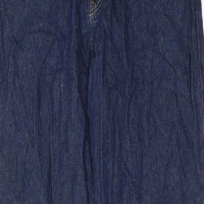 Wanama Womens Blue Cotton Straight Jeans Size 30 in L31 in Regular Zip