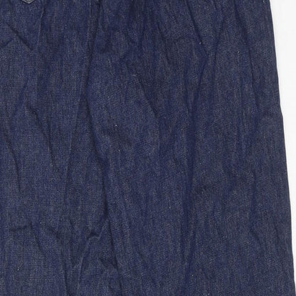 Wanama Womens Blue Cotton Straight Jeans Size 30 in L31 in Regular Zip