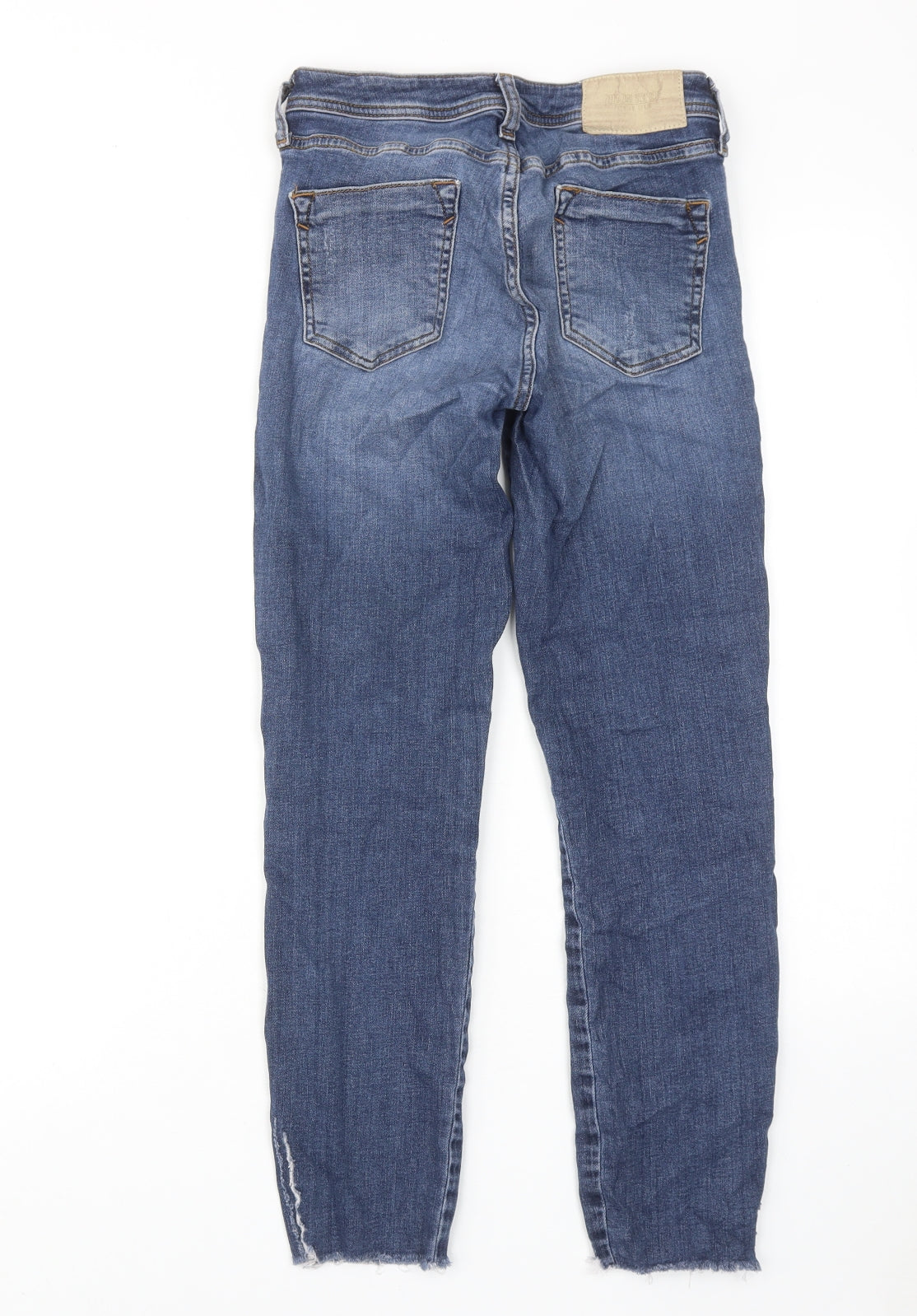 Zara Womens Blue Cotton Skinny Jeans Size 6 L25 in Regular Zip