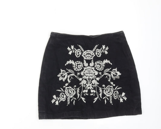 Womens UK Size 8 Topshop Mini Denim Skirt