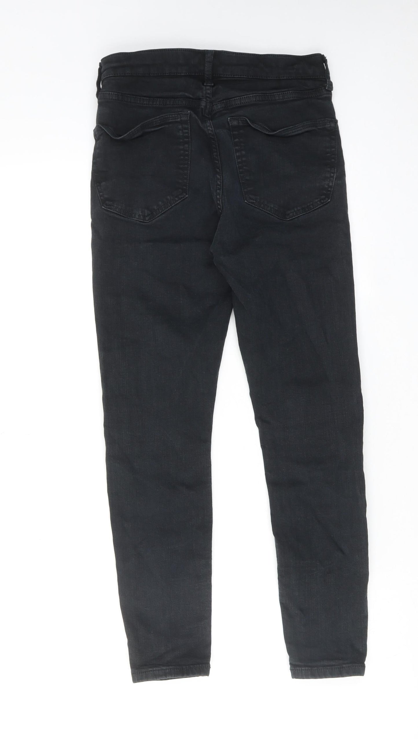 Topshop Womens Black Cotton Skinny Jeans Size 28 in L28 in Regular Zip