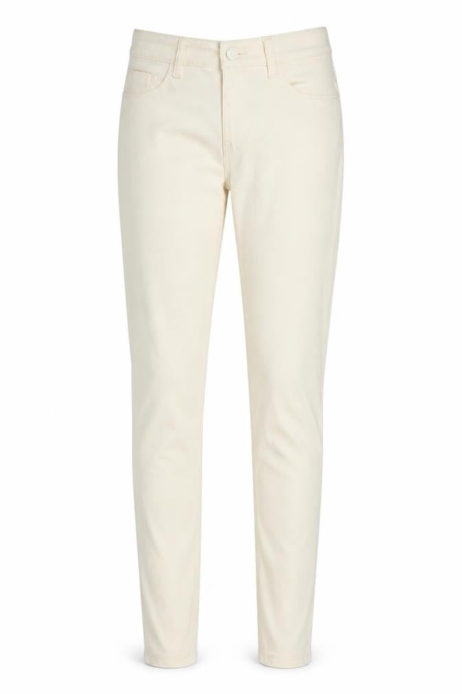 Womens UK Size 8 Denim & Co. Regular Fit  Ivory Trousers
