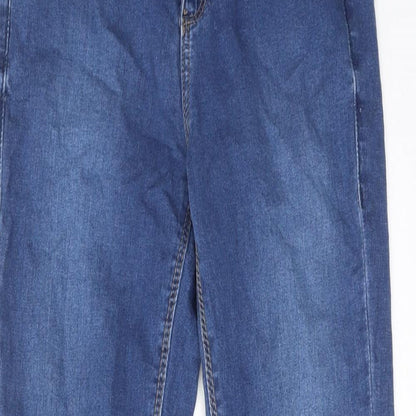 Topshop Womens Blue Cotton Skinny Jeans Size 26 in L30 in Regular Zip