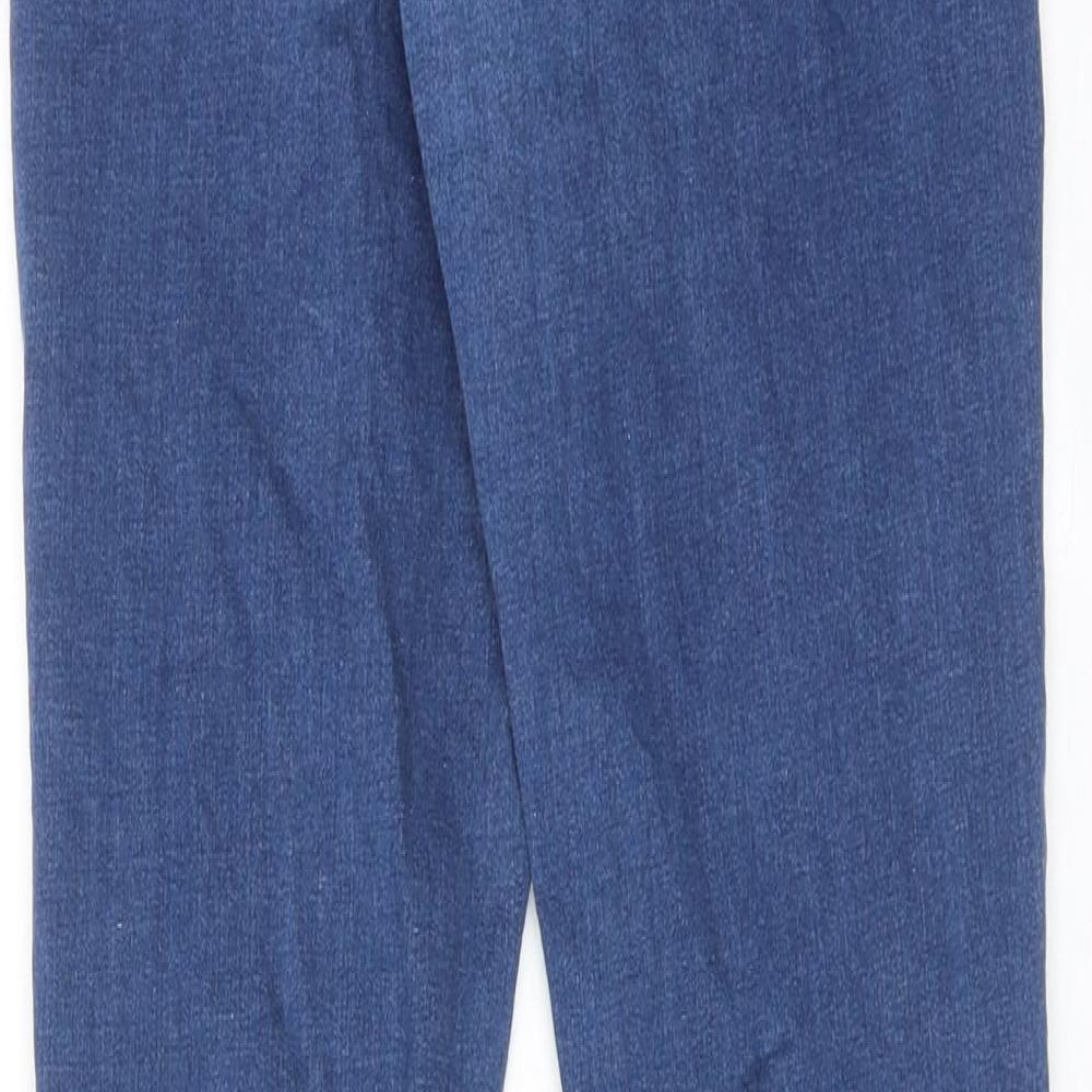 Topshop Womens Blue Cotton Skinny Jeans Size 26 in L30 in Regular Zip