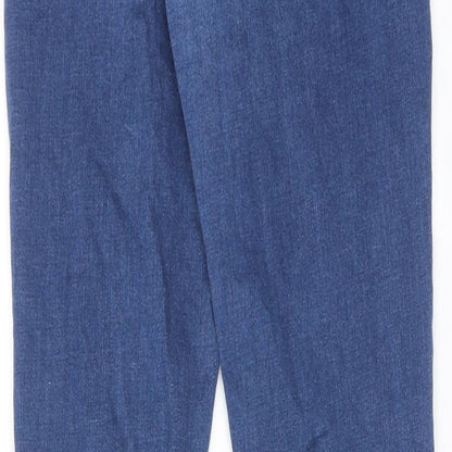 Topshop Womens Blue Cotton Skinny Jeans Size 26 in L30 in Regular Zip