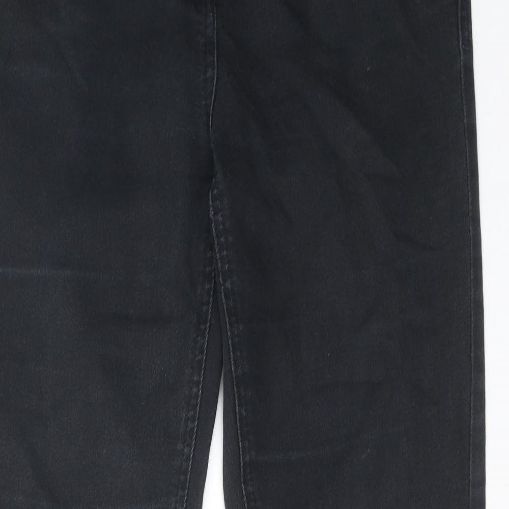 NEXT Womens Black Cotton Skinny Jeans Size 8 L29 in Regular Zip