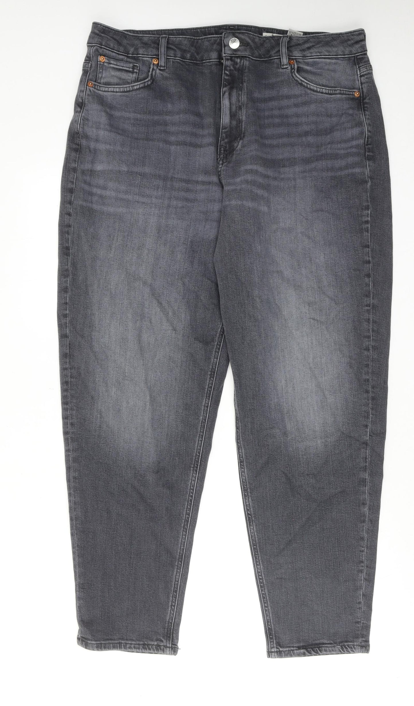 Womens UK Size 8 Marks and Spencer Regular Fit Tapered Grey Jeans