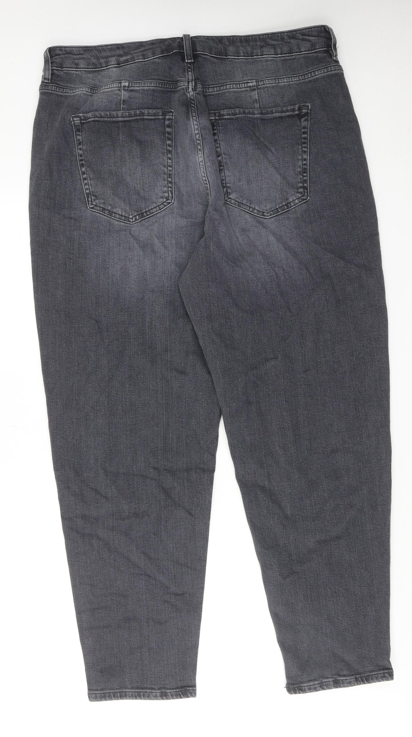 Womens UK Size 8 Marks and Spencer Regular Fit Tapered Grey Jeans