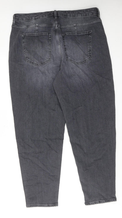Womens UK Size 8 Marks and Spencer Regular Fit Tapered Grey Jeans
