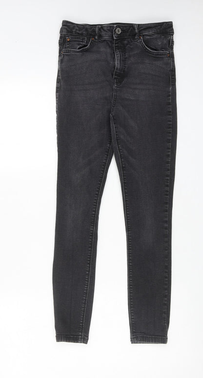 Denim & Co. Womens Black Cotton Skinny Jeans Size 10 L25 in Regular Zip