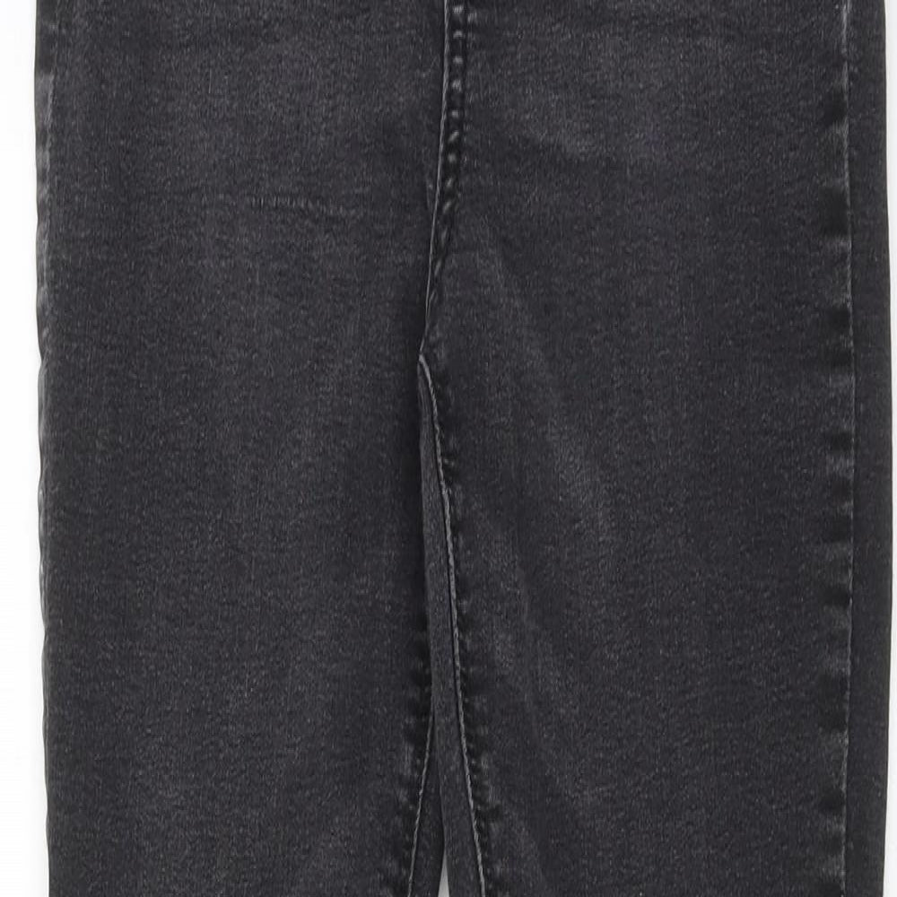 Denim & Co. Womens Black Cotton Skinny Jeans Size 10 L25 in Regular Zip