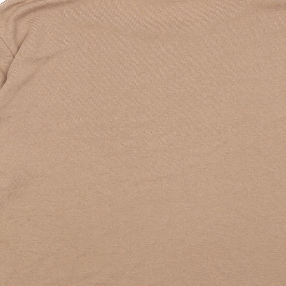 Alexander Womens Brown Round Neck Polyester Pullover Jumper Size 20