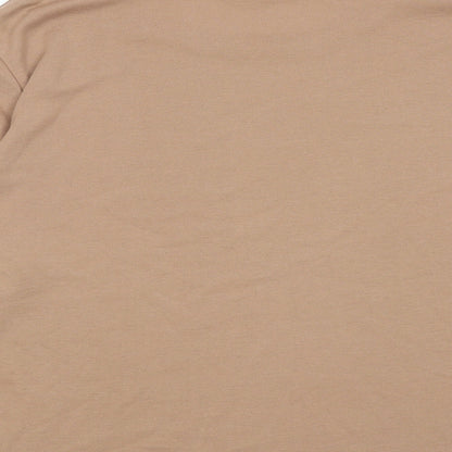 Alexander Womens Brown Round Neck Polyester Pullover Jumper Size 20