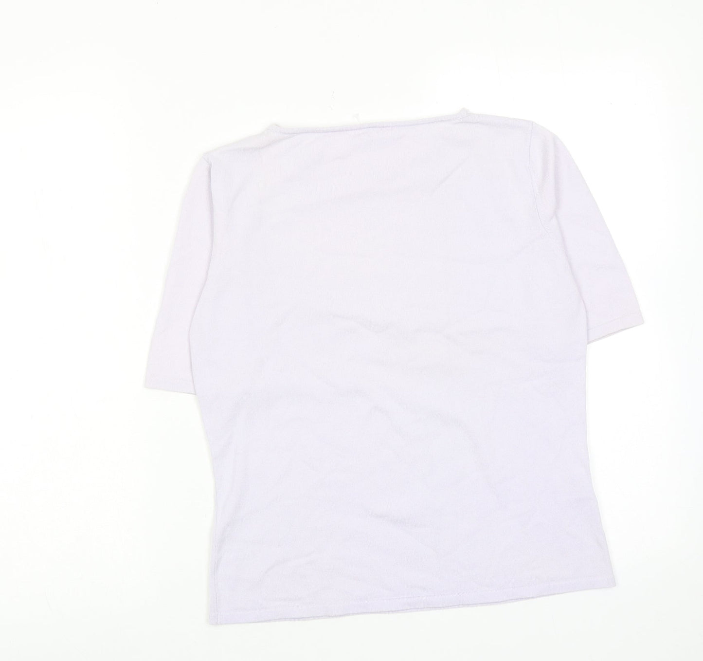 Womens UK Size M Country Casuals Purple Basic Blouse
