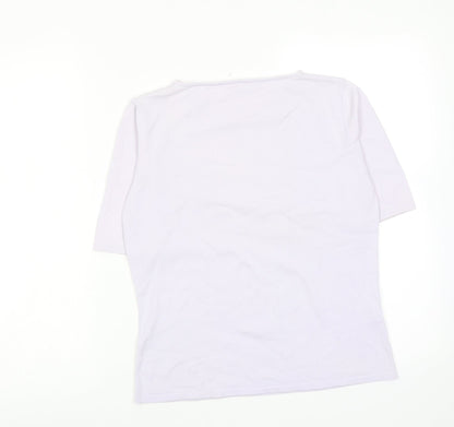 Womens UK Size M Country Casuals Purple Basic Blouse