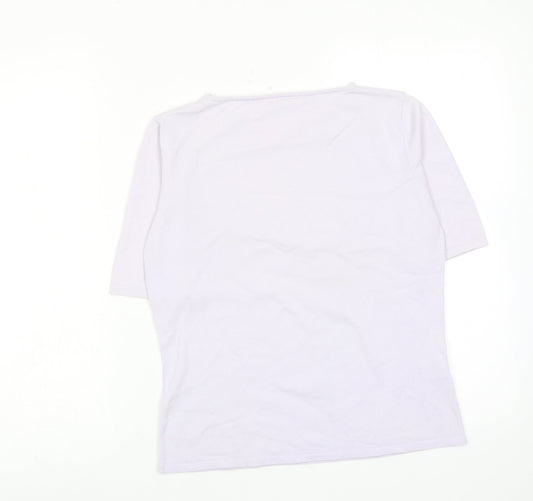 Womens UK Size M Country Casuals Purple Basic Blouse