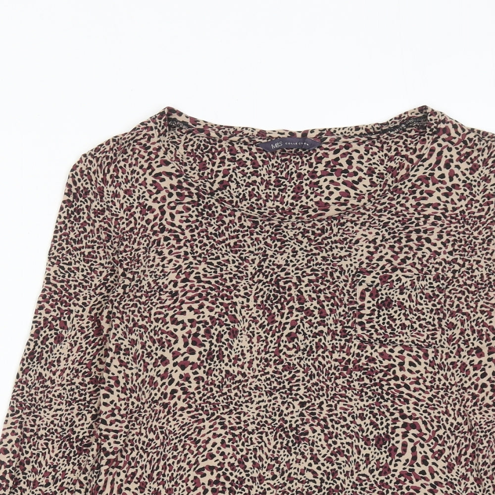Womens UK Size 8 Marks and Spencer Multicoloured Basic Blouse