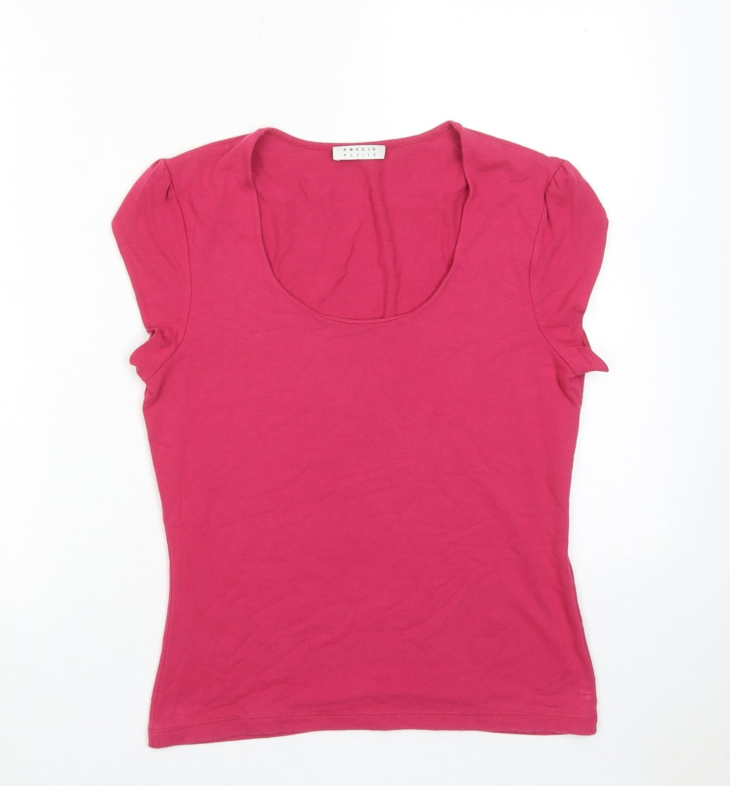 Womens UK Size S Precis Pink Basic T-Shirt