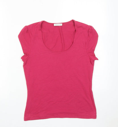 Womens UK Size S Precis Pink Basic T-Shirt