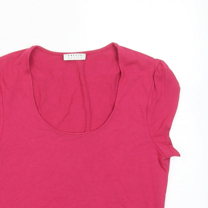 Womens UK Size S Precis Pink Basic T-Shirt