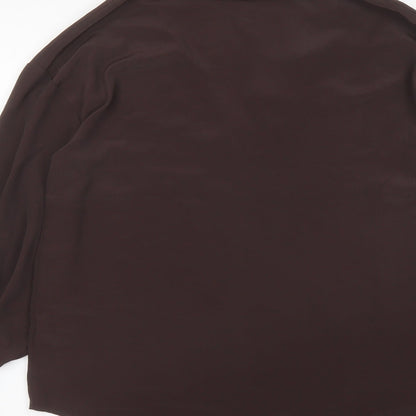 Womens UK Size 8 ASOS Brown Basic Button-Up