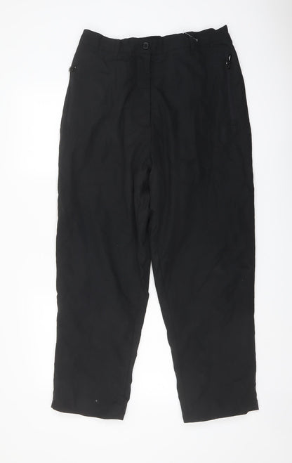 Womens UK Size 16 Amber Regular Fit  Black Trousers