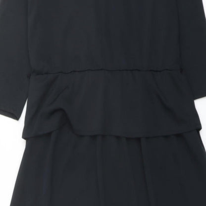 C&A Womens Black Polyester A-Line Size 12 Cowl Neck Pullover