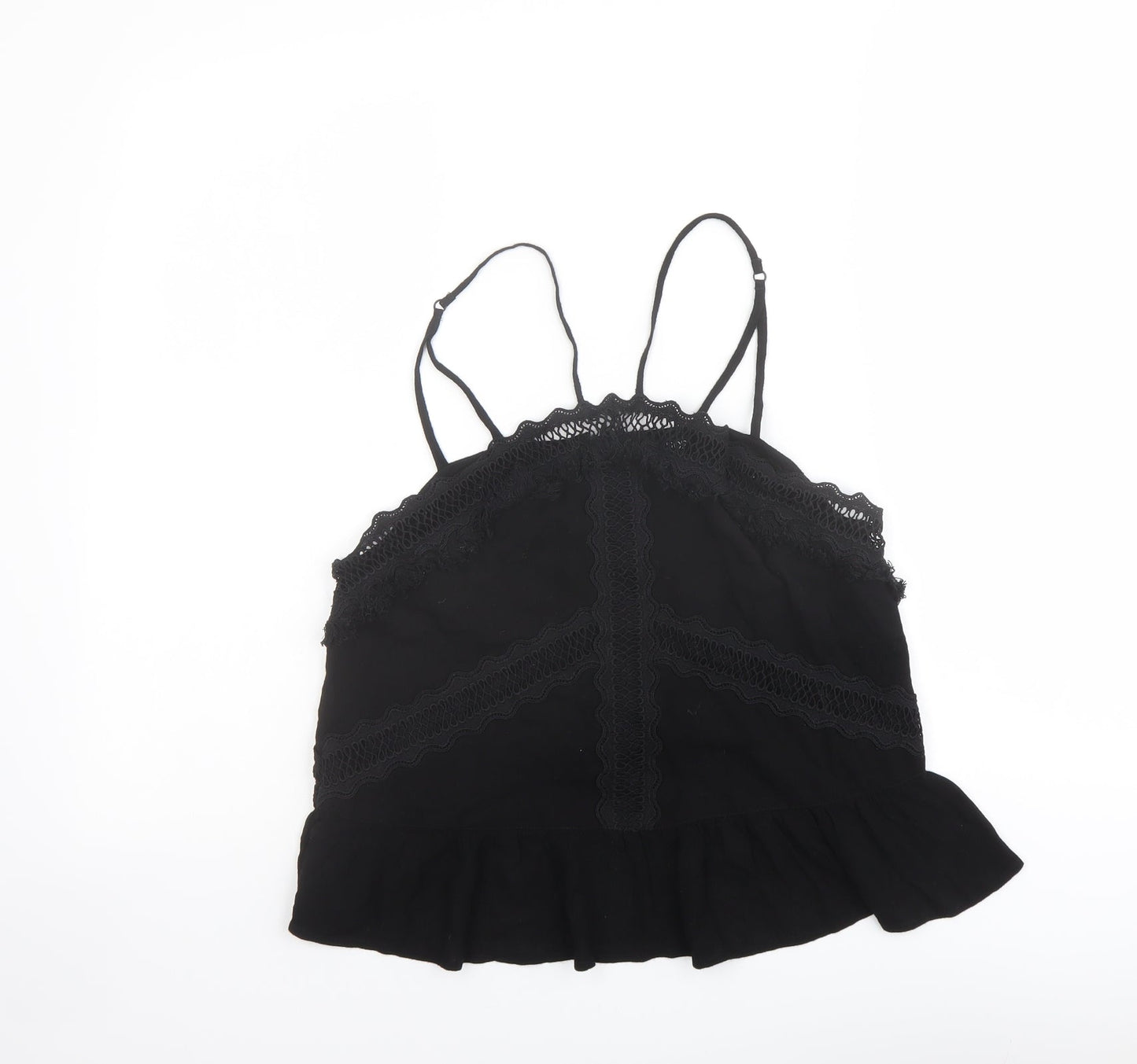 Womens UK Size 8 Topshop Black Camisole Tank