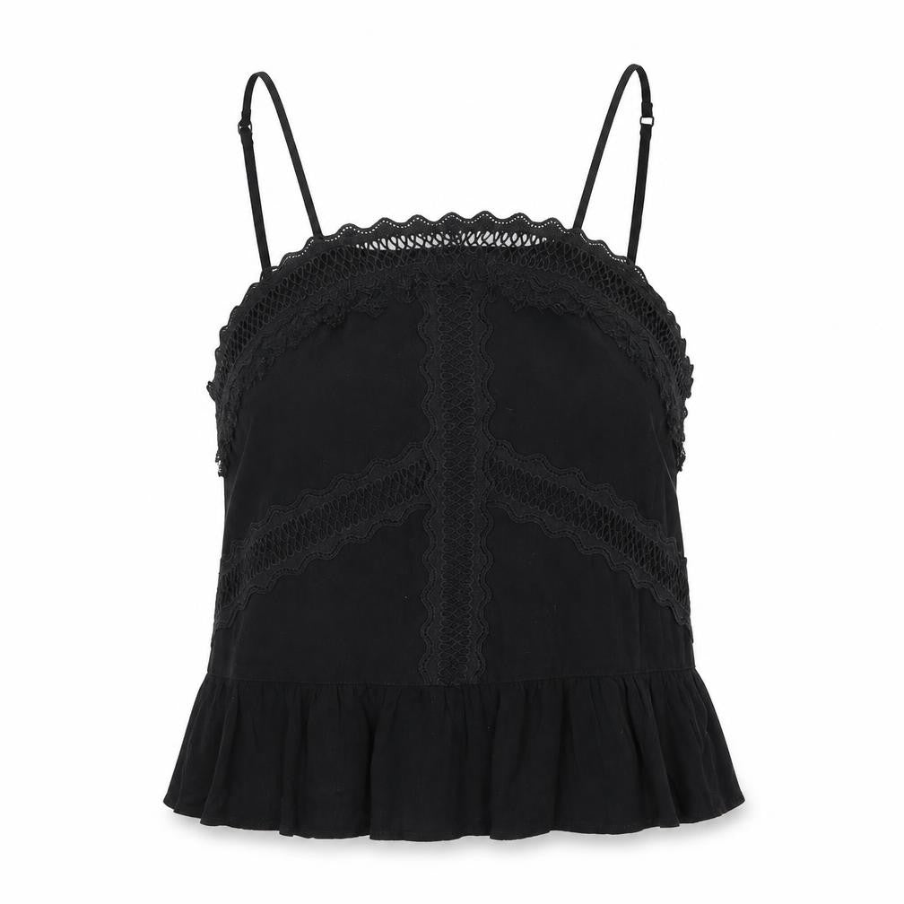 Womens UK Size 8 Topshop Black Camisole Tank