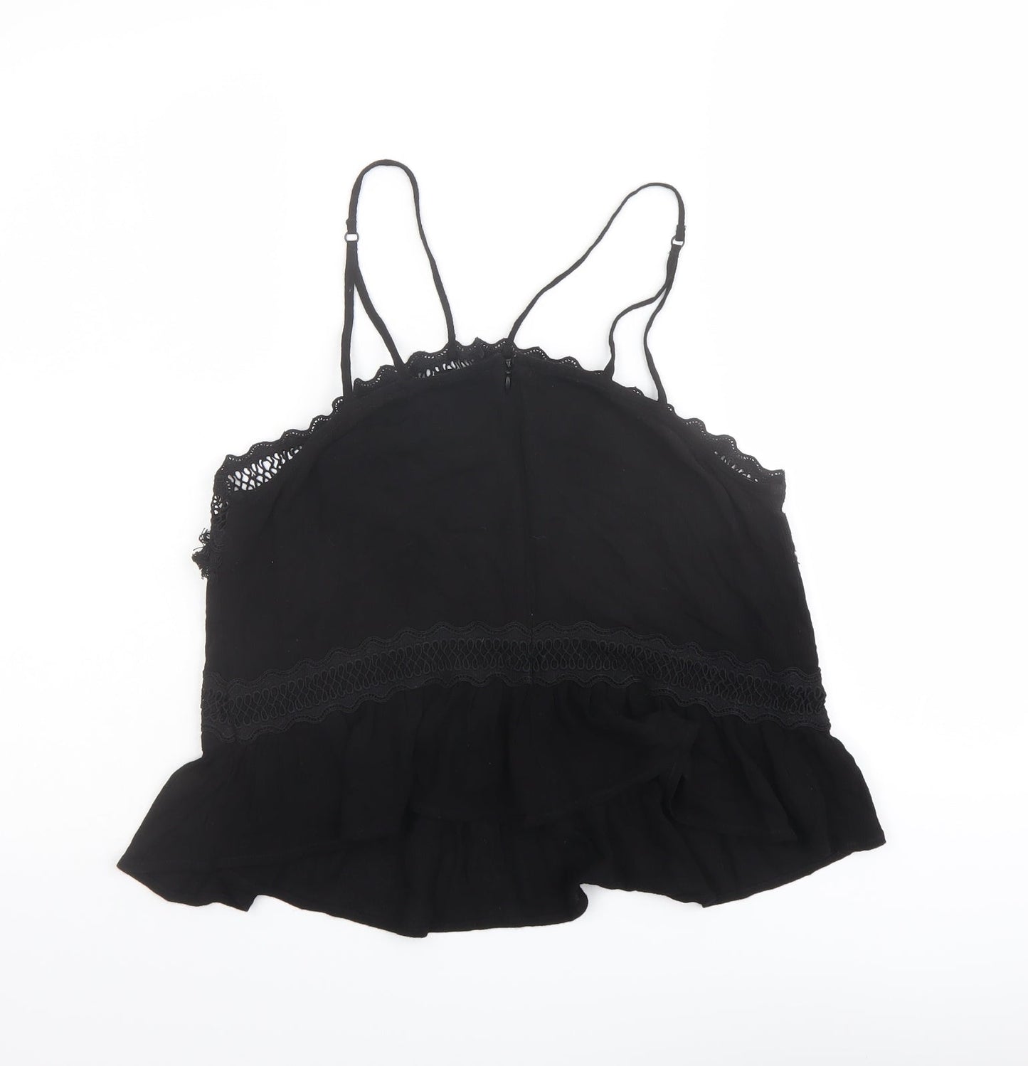 Womens UK Size 8 Topshop Black Camisole Tank