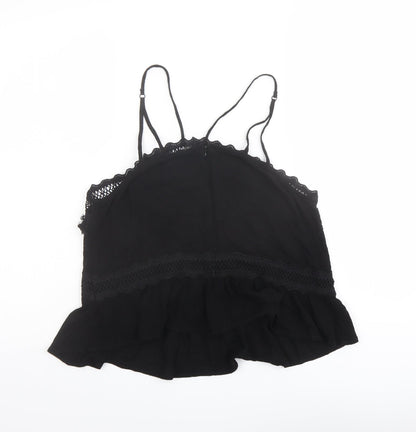 Womens UK Size 8 Topshop Black Camisole Tank