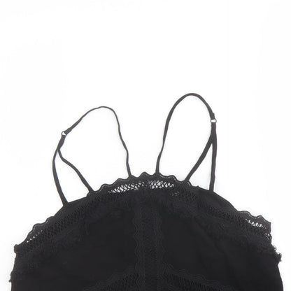 Womens UK Size 8 Topshop Black Camisole Tank