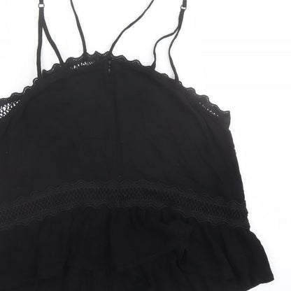 Womens UK Size 8 Topshop Black Camisole Tank