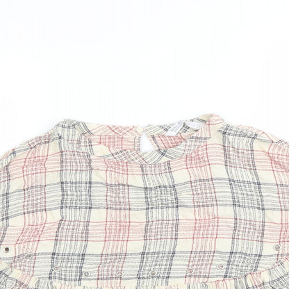Womens UK Size M Zara Beige Basic Blouse