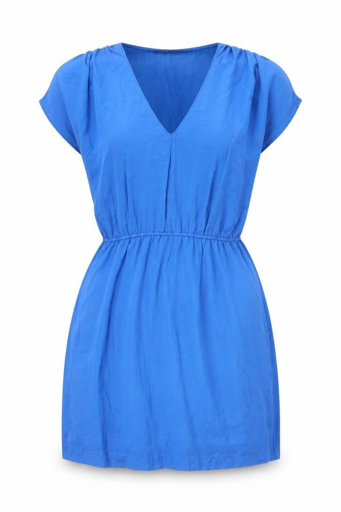Zara Womens Blue Polyester Mini Size XS V-Neck Pullover