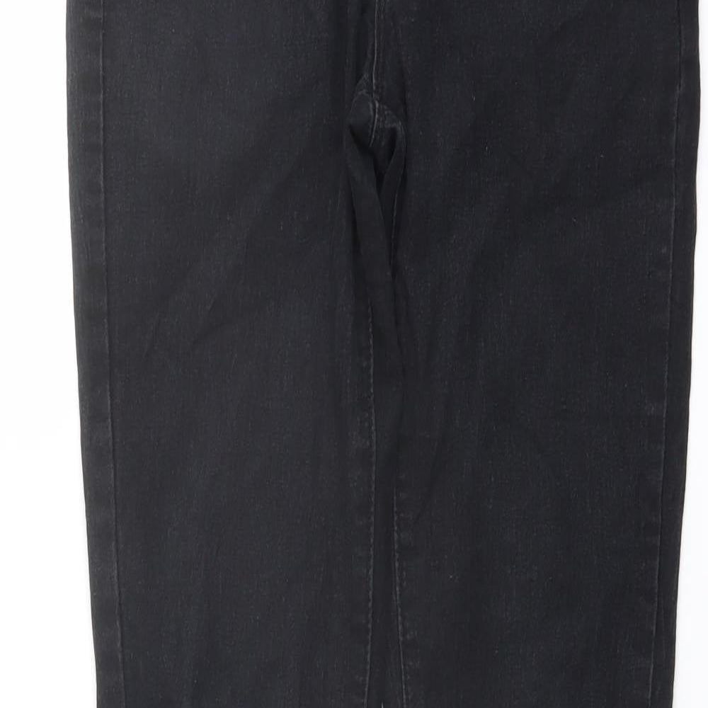 Denim & Co. Womens Black Cotton Skinny Jeans Size 8 L30 in Regular Button